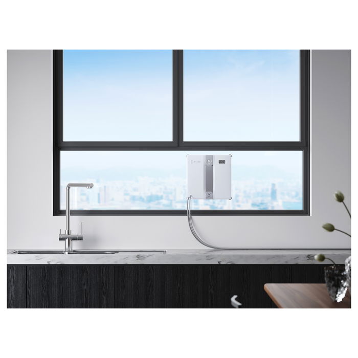 ECOVACS WINBOT Mini Robot Limpiacristales, Succión Universal 22x25 cm, Gris y Blanco, Batería de Ión-Litio, Nivel de Ruido 63 dB