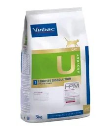 Virbac U1 Alimentación Veterinaria para Gatos, Disolución Estruvita, 3 kg