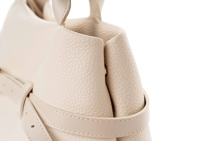 Lucky Bees Bolsa de Hombro Crema Cuero de Polivinilo Elegante Versátil Bolso de Moda