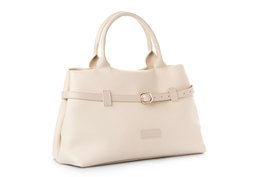 Lucky Bees Bolsa de Hombro Crema Cuero de Polivinilo Elegante Versátil Bolso de Moda