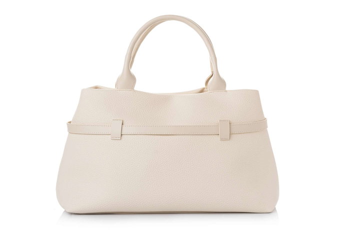 Lucky Bees Bolsa de Hombro Crema Cuero de Polivinilo Elegante Versátil Bolso de Moda