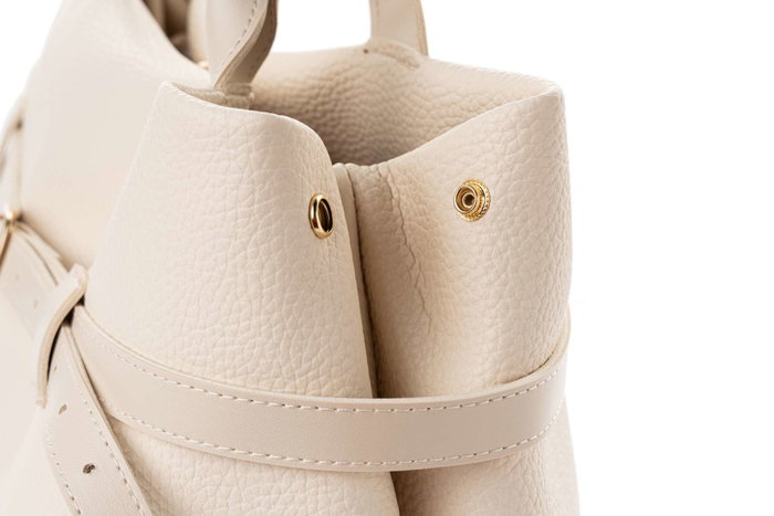 Lucky Bees Bolsa de Hombro Crema Cuero de Polivinilo Elegante Versátil Bolso de Moda