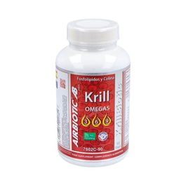 AIRBIOTIC Ab 590Mg. 90Cap. Aceite de Krill Antártico con Omega 3, EPA y DHA para Corazón Saludable