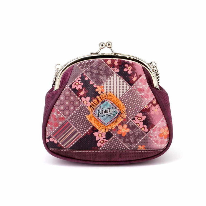 Forever Ninette Bolso Bandolera Retro Bicycle Cadena Grande Burdeos Infantil PVC 17.5x18x5.5cm