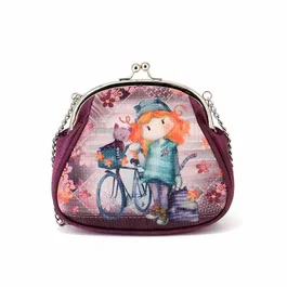 Forever Ninette Bolso Bandolera Retro Bicycle Cadena Grande Burdeos Infantil PVC 17.5x18x5.5cm