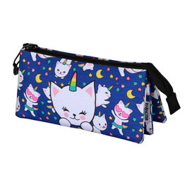 Oh My Pop Estuche Portatodo Triple Catcorny Azul