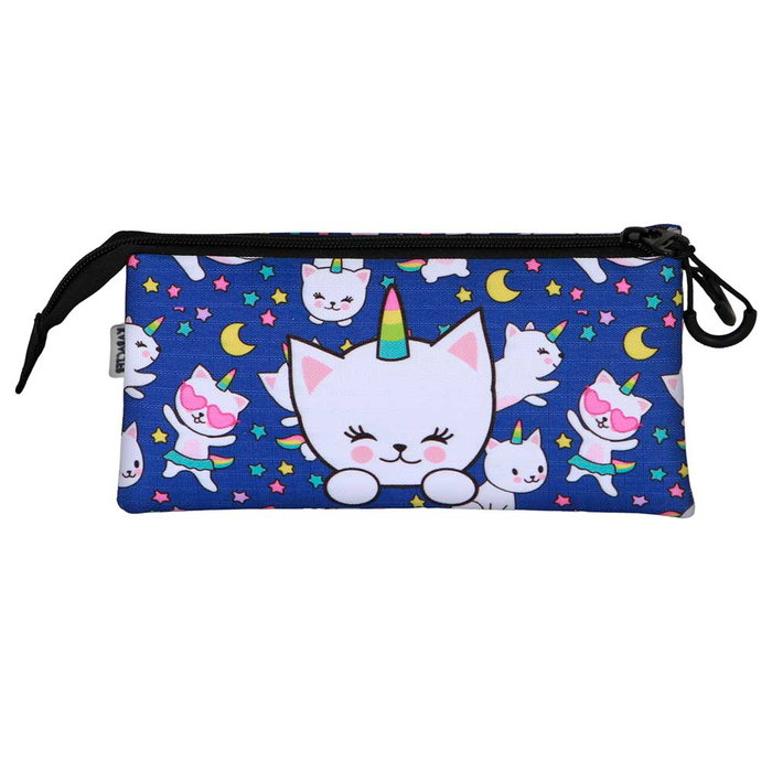 Oh My Pop Estuche Portatodo Triple Catcorny Azul