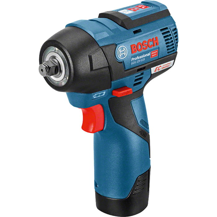 Bosch Professional Llave de impacto GDS 12V-115 con 2 baterías 3.0Ah + L-BOXX