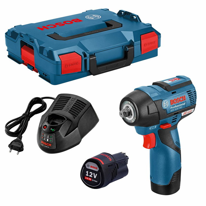 Bosch Professional Llave de impacto GDS 12V-115 con 2 baterías 3.0Ah + L-BOXX