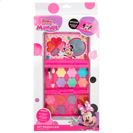 Disney Blister Estuche Maquillaje Minnie Incluye 6 Sombras de Ojo, 12 Brillos de Labios y 3 Pinceles