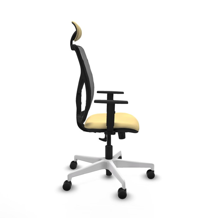 PIQUERAS Y CRESPO Silla de oficina Motilla con mecanismo Sincro, Crema y Gris PIQUERAS Y CRESPO Silla de oficina Motilla con mecanismo Sincro, Crema y Gris