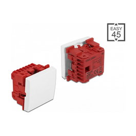 DeLOCK Interruptor pulsador Easy 45 1P 2 vías Blanco