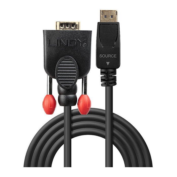 Lindy 41942 Cable Adaptador DisplayPort a VGA de 2 m, Negro Lindy 41942 Cable Adaptador DisplayPort a VGA de 2 m, Negro