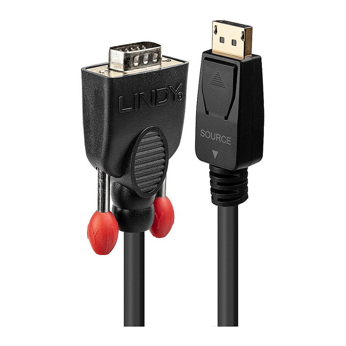 Lindy 41942 Cable Adaptador DisplayPort a VGA de 2 m, Negro Lindy 41942 Cable Adaptador DisplayPort a VGA de 2 m, Negro