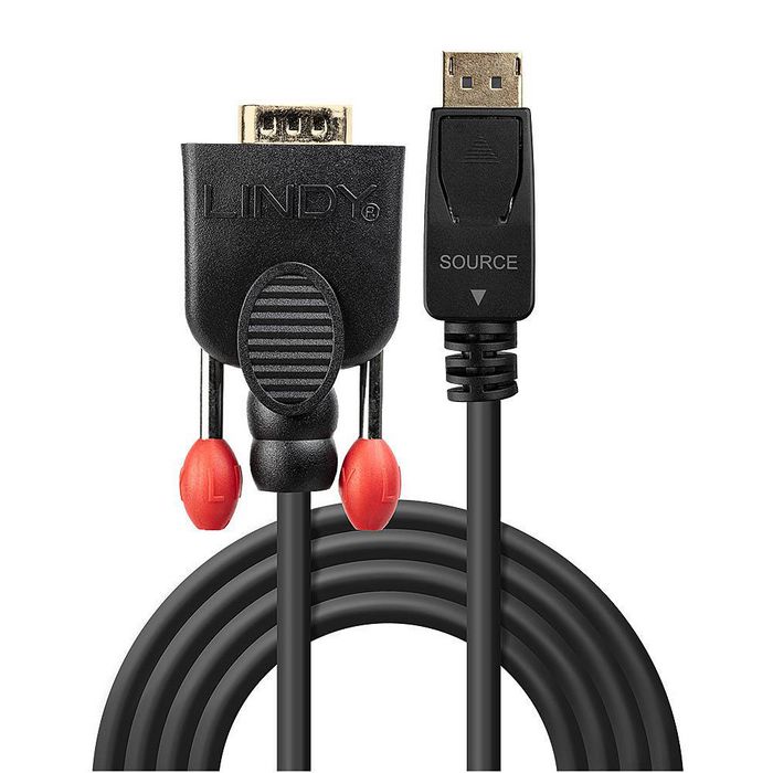 Lindy Cable Adaptador DisplayPort a VGA 2 Metros para PC y Laptop, Soporte hasta 1920x1200@60Hz Lindy Cable Adaptador DisplayPort a VGA 2 Metros para PC y Laptop, Soporte hasta 1920x1200@60Hz
