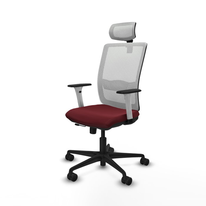 PIQUERAS Y CRESPO Silla de oficina Haches Granate y Blanco PIQUERAS Y CRESPO Silla de oficina Haches Granate y Blanco