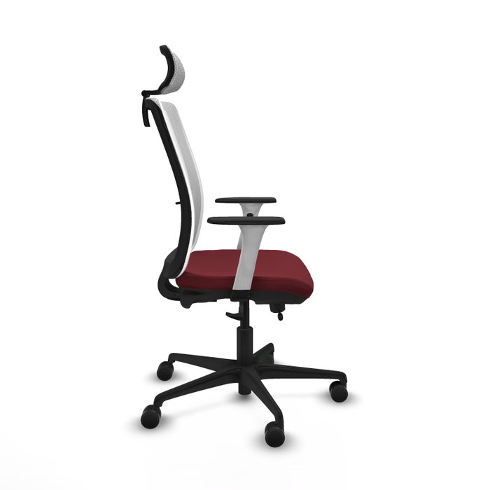 PIQUERAS Y CRESPO Silla de oficina Haches Granate y Blanco PIQUERAS Y CRESPO Silla de oficina Haches Granate y Blanco