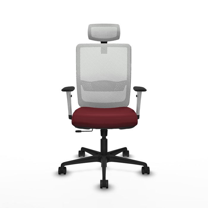 PIQUERAS Y CRESPO Silla de oficina Haches Granate y Blanco PIQUERAS Y CRESPO Silla de oficina Haches Granate y Blanco