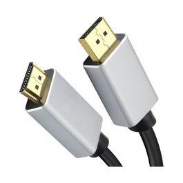 Helos Cable Adaptador de Vídeo DisplayPort a HDMI Premium 1m Negro