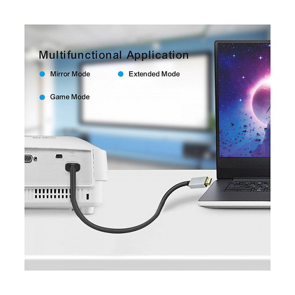 Helos Cable Adaptador de Vídeo DisplayPort a HDMI Premium 1m Negro