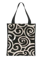 ROLSER FINSTOCK SHOPPING BAGS Bolsa Espiral Plata/Negro SHB003