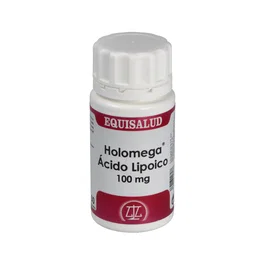 EQUISALUD Holomega Ácido Alfa Lipoico 100 mg - 50 Cápsulas - Complemento Alimenticio Antioxidante - Ref. Acido Lipoico 50Cap.
