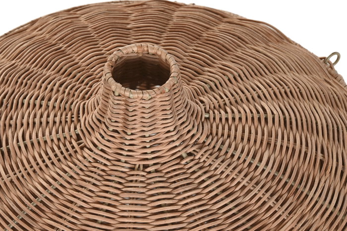 DKD Home Decor Set de 2 Cestas de Ratán y Metal Natural