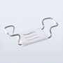 Basics Asiento de Bañera Regulable Blanco 55-70 cm Aluminio 55-70 x 26 x 18,7 cm