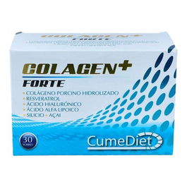 CUMEDIET Colagen + Plus Forte 30 Sobres - Colágeno, Magnesio y Vitamina C para Piel, Huesos y Músculos