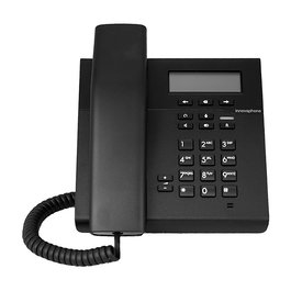INNOVAPHONE IP101 Teléfono IP Negro con 2 puertos Ethernet LAN, Soporte PoE, Pantalla LCD, Montaje Escritorio/Pared, 128 MB Memoria