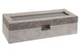 DKD Home Decor Joyero PU MDF 30x10x8 Gris
