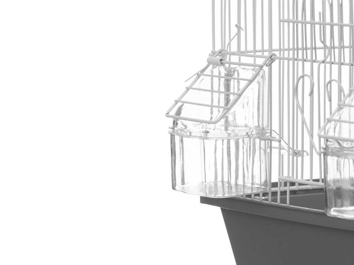 Mascow Jaula Arco Metal Blanca Gris 30x38x23 cm (Set de 8)