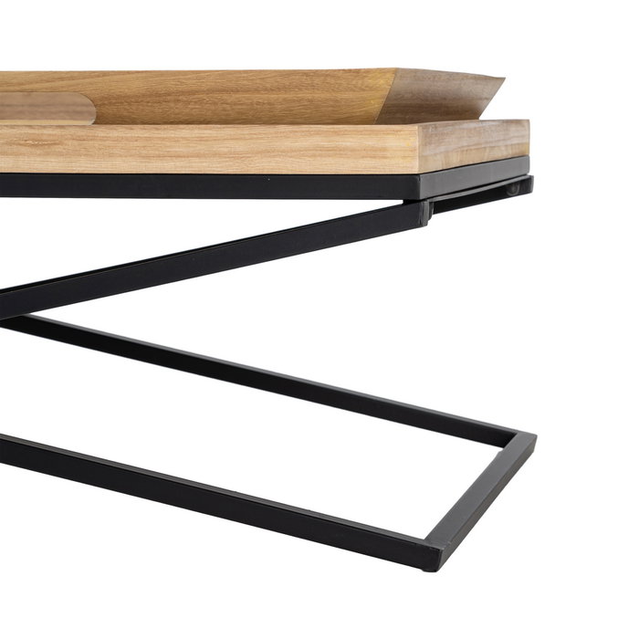 Ixia Mesa de Centro Natural-Negro de Madera y Metal Ixia Mesa de Centro Natural-Negro de Madera y Metal