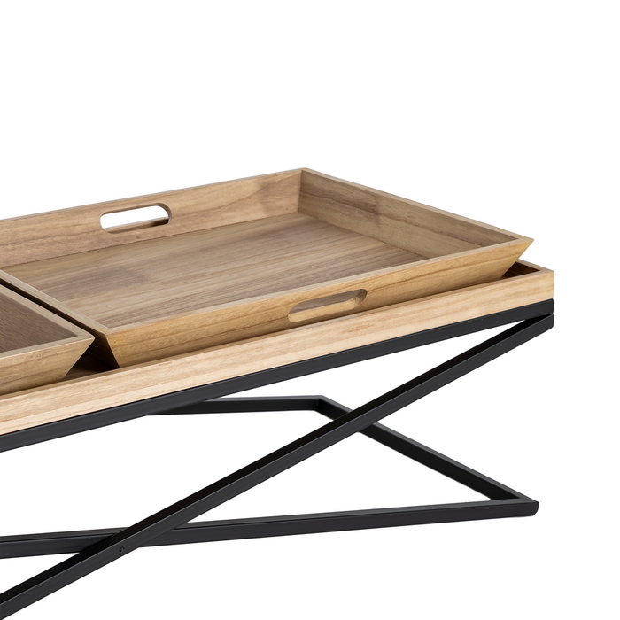 Ixia Mesa de Centro Natural-Negro de Madera y Metal Ixia Mesa de Centro Natural-Negro de Madera y Metal