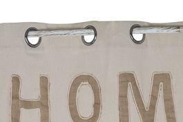 DKD Home Decor Nature23 Cortina Boho Blanco Natural 260 x 140 cm (2 Unidades) Poliéster Algodón