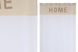 DKD Home Decor Cortina Patchwork 140x260 con 8 Anillas