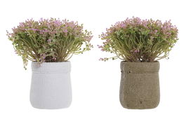 DKD Home Decor Planta Blanco Marron 20 x 19 x 20 cm (4 Unidades)