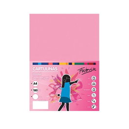 Fabrisa Pack de 50 Cartulinas Rosa A4 180g