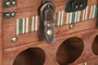 DKD Home Decor Botellero Colonial Marron Multicolor Alamo y PU 35.5 x 71 x 40 cm