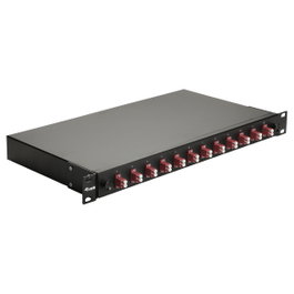 EQUIP Distribuidor de fibra óptica 12 puertos LC-Duplex OM4 1U Negro
