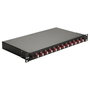 EQUIP Distribuidor de fibra óptica 12 puertos LC-Duplex OM4 1U Negro