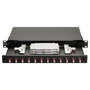 EQUIP Distribuidor de fibra óptica 12 puertos LC-Duplex OM4 1U Negro