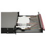 EQUIP Distribuidor de fibra óptica 12 puertos LC-Duplex OM4 1U Negro