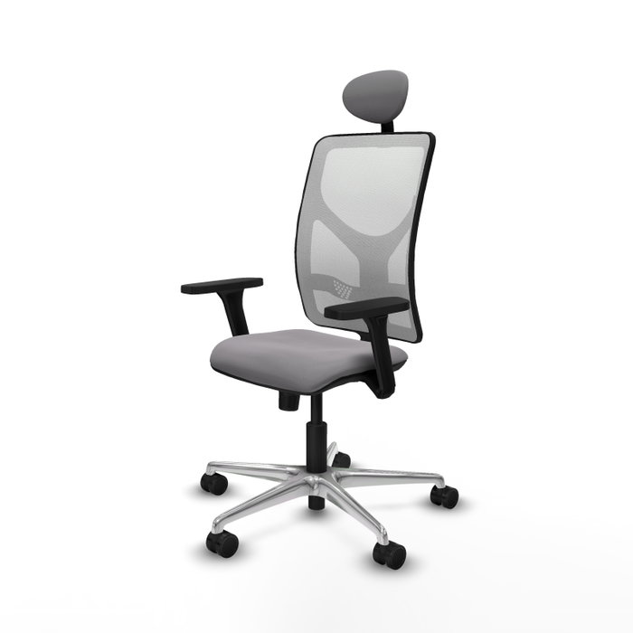PIQUERAS Y CRESPO Silla de oficina Motilla Gris y Blanco PIQUERAS Y CRESPO Silla de oficina Motilla Gris y Blanco