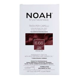 NOAH Tinte Capilar Castaño Rojo Intenso 6.6 140Ml Sin Amoniaco Con Proteínas de Arroz y Aceite de Linaza
