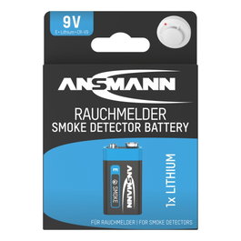 Ansmann Batería de Litio 9V-Block para Detector de Humo