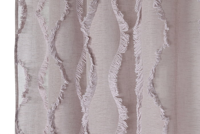 DKD Home Decor Cortina Boho Rosa Palo 260 x 140 cm (2 Unidades) Poliester