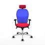 PIQUERAS Y CRESPO Silla de oficina Jorquera Rojo y Azul