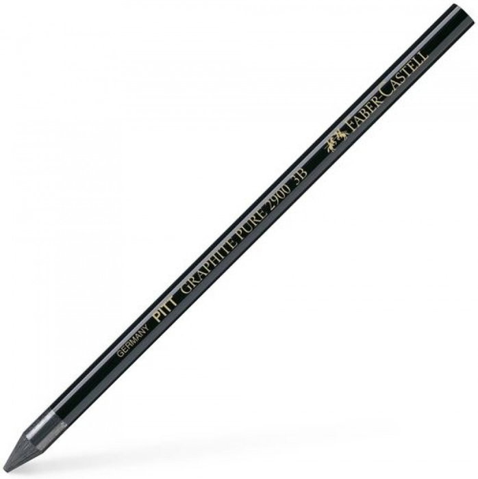 FABER-CASTELL Set de 6 Lápices de Grafito Puro PITT 3B