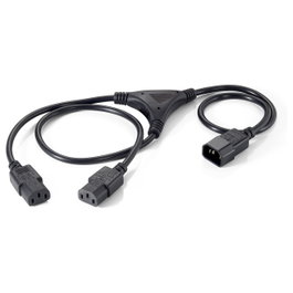EQUIP Cable de alimentación tipo Y C14 a 2x C13, 1,6m